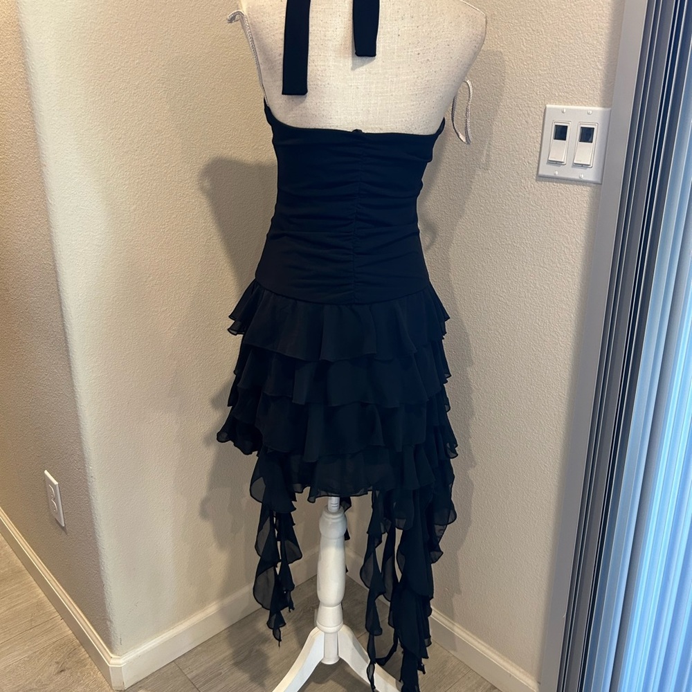 Cache Black Asymmetrical Halter Dress - Picture 6 of 9